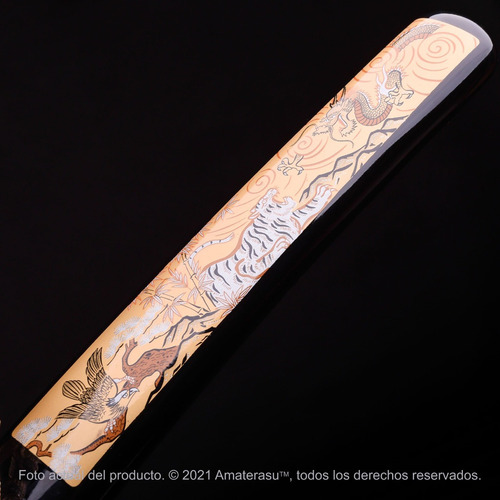 Imagen 9 de 10 de Katana Tanto Tora Full Tang Filo Extremo Kensei Hand Made