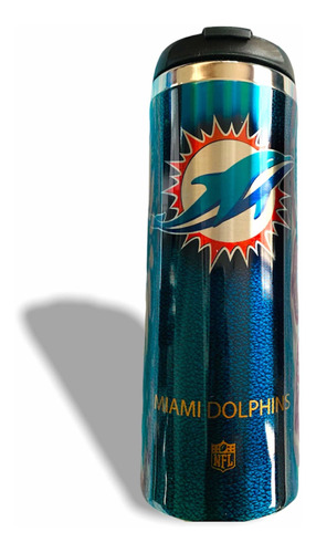Termo De 450 Ml Miami Dolphins, Personalizado