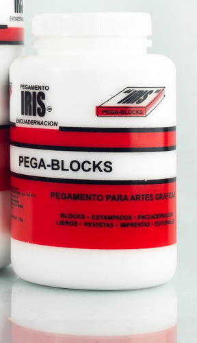 Pegamento Pega Block Iris 1 Lt, Contiene 6 Piezas