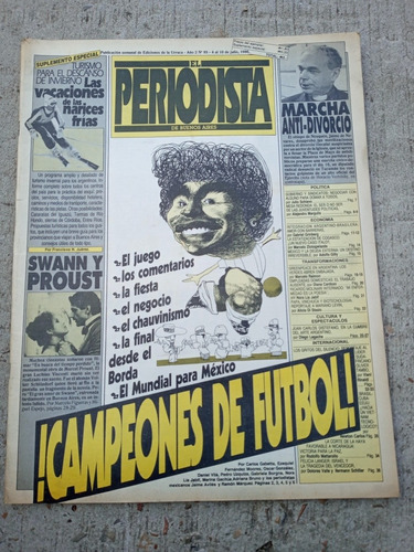  Maradona-periodista De Bs As /n.95/ Año 1986 / Ed.la Urraca