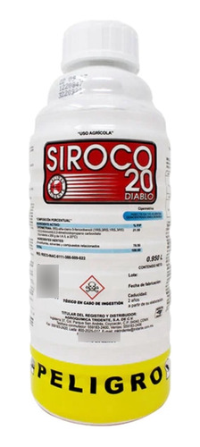 Siroco 20 Botella 950 Ml Para Araña Roja Gusano Cucaracha