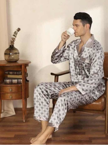 Pijama Satinada De Caballero Talla M Envió Inmediato