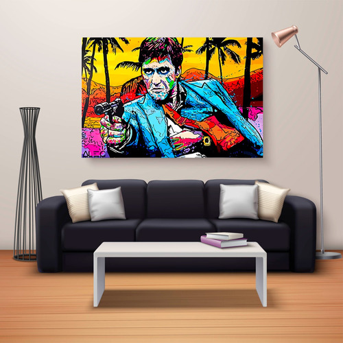  Cuadro Decorativo Moderno Tony Montana, Alec Monopoly 90x60