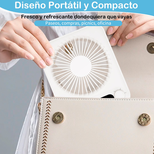 Ventilador Usb Portátil Recargable Para Viaje Y Hogar