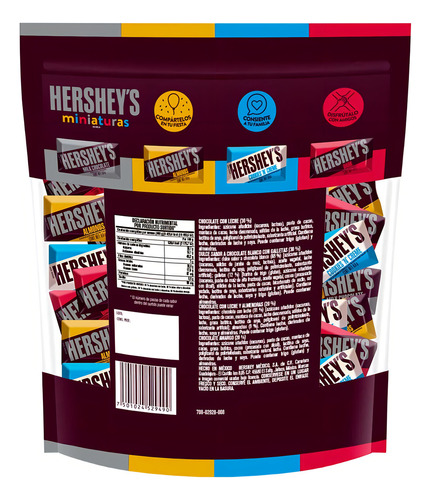 Paquete Hershey S Miniatura. 900 Gr. Surtido.