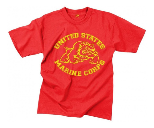 Camiseta Rothco Estampada Vintage Us Marine Bulldo En Remate