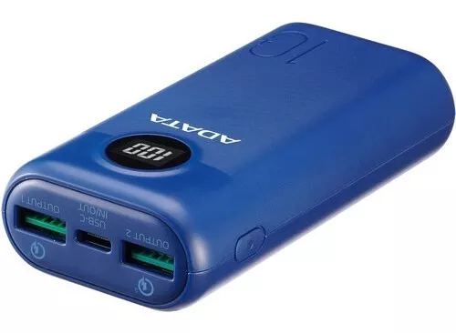Adata P10000QCD Power Bank 10000mAh Multi Carga Rápida USB-C, Azul