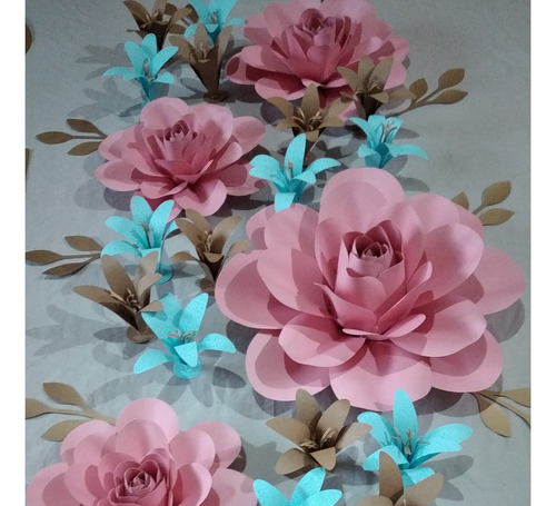 Flores Gigantes De Papel Kit X 10