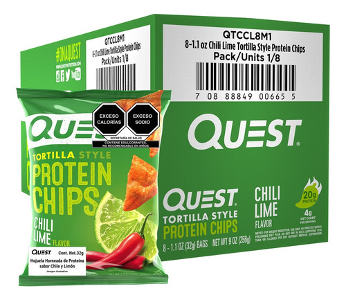 Quest Chips Sabor Limón Con Chile