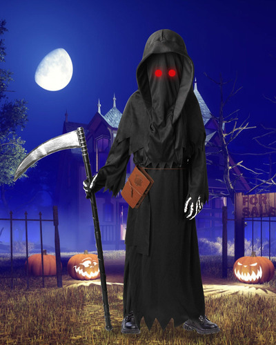 Disfraz De Oskiner Grim Reaper Para Niños, Disfraz Aterrador