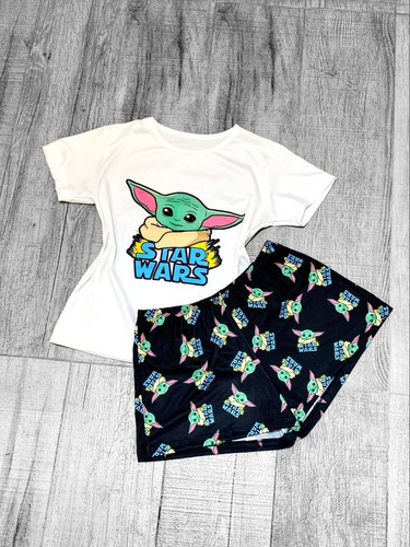 Imagen 2 de 3 de Pijama Verano Corto Star Wars Short + Remera