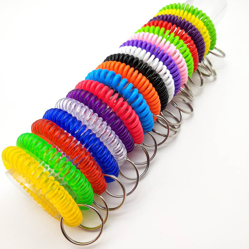 Chaveiro Com Pulseira De Plástico Elástico De 50 Peças
