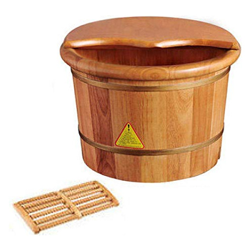 Spa De Pies - Cubo Alto De Madera Para Lavabo De Pies Con Ta