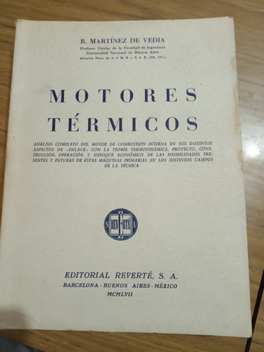 Motores Termicos  Martinez De Vedia