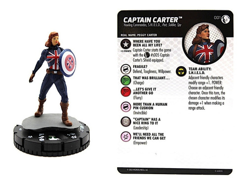 Heroclix Captain Carter #001 Marvel Studios Disney Plus