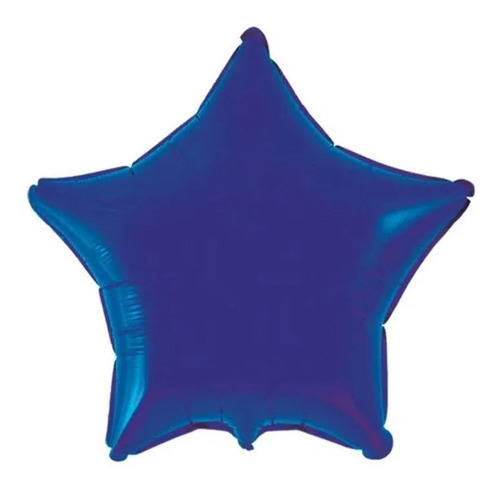 Balão Festa Metalizado 20 50cm - Estrela Azul Marinho -1 Un