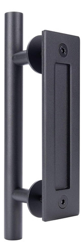 Products Juego Manija Interior Para Puerta Granero Negro