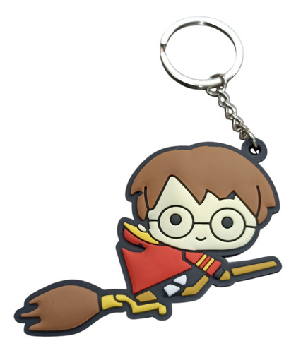 Llavero Harry Potter Goma Importado Chibi Sweet Escoba Harry Potter