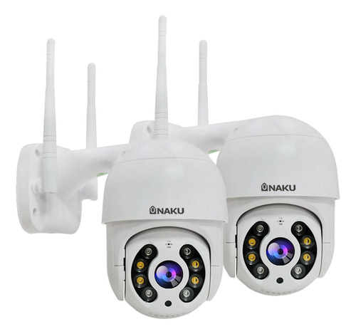 Kit X2 Cámara De Seguridad Wifi Ip Naku Cv-001 Full Hd Motorizada Nocturna 4mp