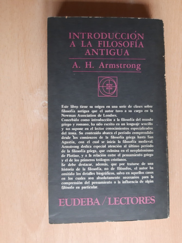 Armstrong - Introducción A La Filosofía Antigua - Envios (Usado)