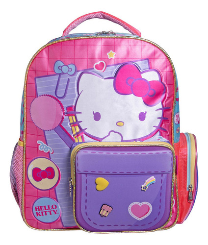 Mochila Hello Kitty Original Marca Ruz Tamaño Primaria Rosa Lisa