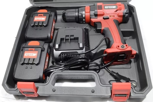 Taladro Atornillador Equus 20v Maletin 2 Bateria Litio