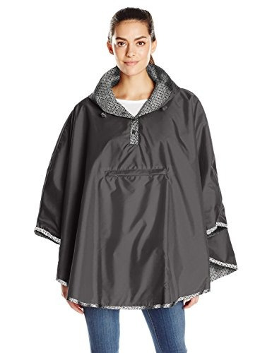 Totalizadores De Las Mujeres Reversible Poncho De Lluvia, Ne