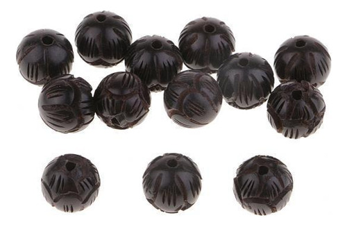 5x 10pcs De Negro Natural Tallado Abalorios Para Pulseras