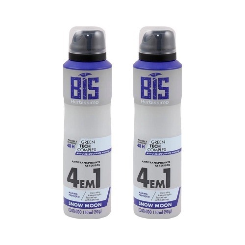 Desodorante Antitransp Herbissimo Snow Moon 150ml Kit C/12