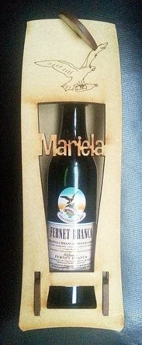 Imagen 5 de 5 de 25 Cajitas Porta Fernet Souvenirs Caja Porta Vino Fibrofacil