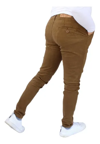 Pantalon Skinny De Gabardina Strech John Silver Para Hombre