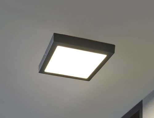 Imagen 3 de 7 de Panel Led 18w Aplicar Cuadrado Negro Calido Frio 1500 Lumens