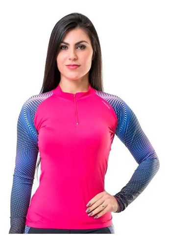 Camisa Manga Longa Elite Feminina Special Pink Ciclismo 21