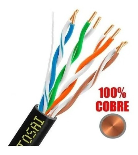 Imagen 4 de 6 de Bobina Cable Red Utp Cat5e 100% Cobre Exterior Rollo 305mts