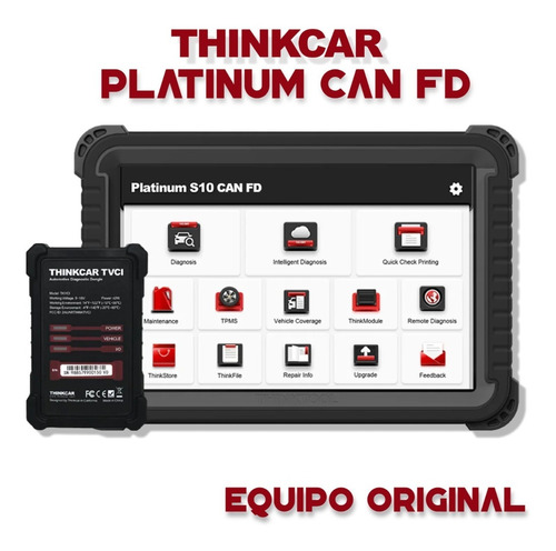 Scanner Thinkcar Platinum S10 Can Fd Programación J2534