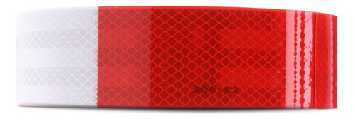 Rollo Cinta Reflejante 5cms X 45mts Barricada Rojo-blanco