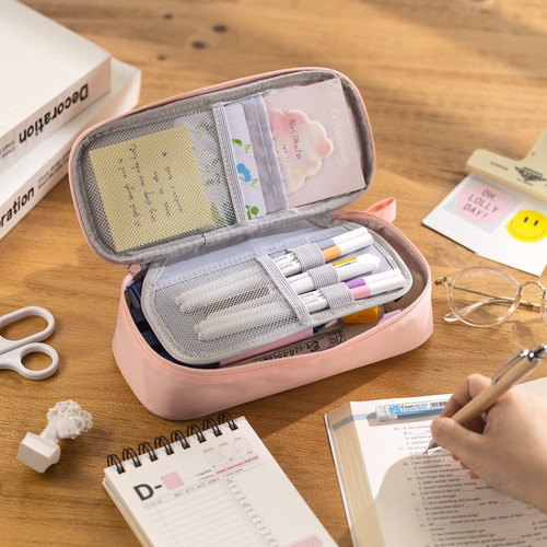 Estuche Duradero Para Bolígrafos, Bolsa Grande De Almacenami