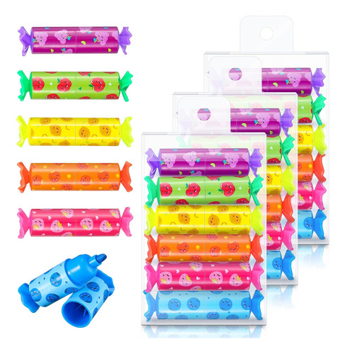 24 Mini Resaltadores Candy Colores Pastel, Niños Y Est...