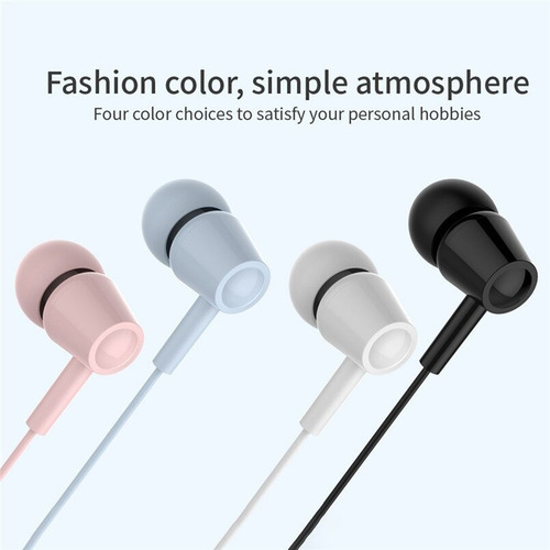 Auricular One Touch Remote Stereo Rosa Blanco O Celeste S01