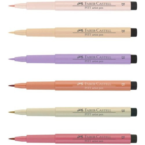 Marcador Faber Castell Pitt Manga Kaoiro X6 Marcadores Brush