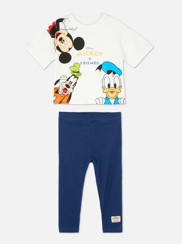 Set De Camiseta Y Pantalon Azul De Mickey Mouse & Friends
