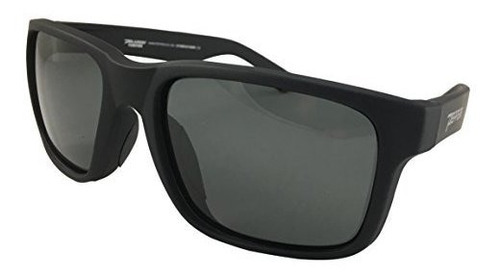 Peppers Beachcomber Polarized Wayfarer Anteojos De Sol, 55 Color rubberized matte black