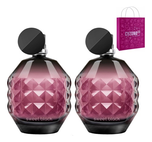 2 Perfume Sweet Black  + 1 Bolsa Regalo Cyzone