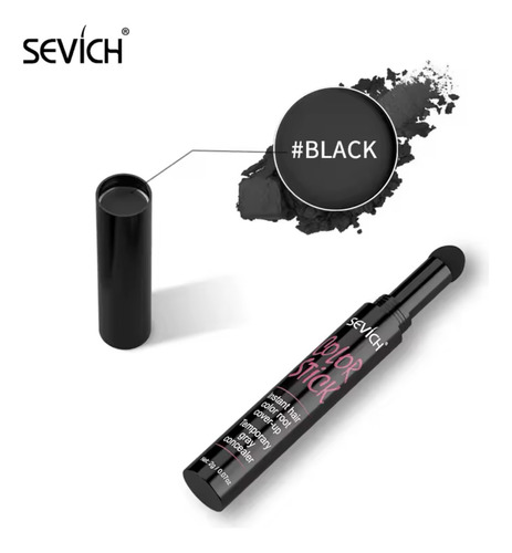 Lápiz Sombra Sevich Cubre Canas Y Calvicie Barba Tinte Negro