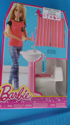 Barbie Set Accesorios De Baño