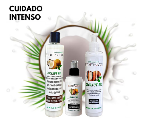 Kit Shampoo Y Tratamientos Coconut Oil Edengi (regenerador)