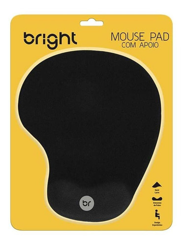 Mouse Pad Com Apoio Ergonômico 307 Bright Cor Preto