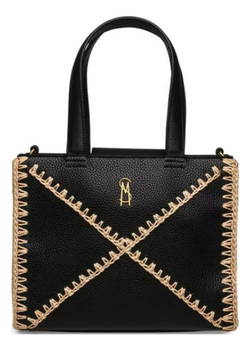 Bolsa Para Mujer Tote Baris Con Botón Imantado Color Negro Steve Madden