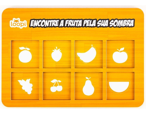 Jogo Sombra Das Frutas - Loopi Toys - Estimulação Cognitiva