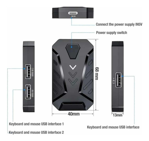 Accesorio Adaptador De Celular Android Ios De Mouse Teclado
